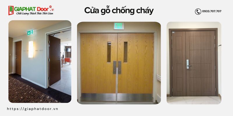 Cửa chống cháy có vân gỗ đẹp được nhiều khách hàng ưa chuộng