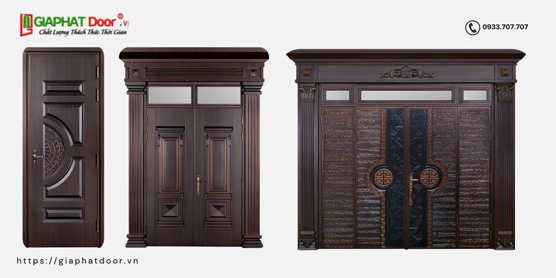 Màu sơn hổ phách ở cửa vân gỗ 5D