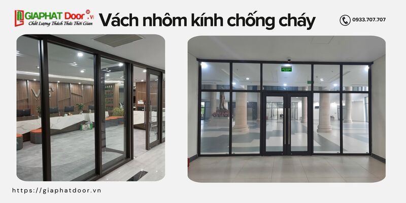 Vách nhôm kính chống cháy giá rẻ, được ưa chuộng