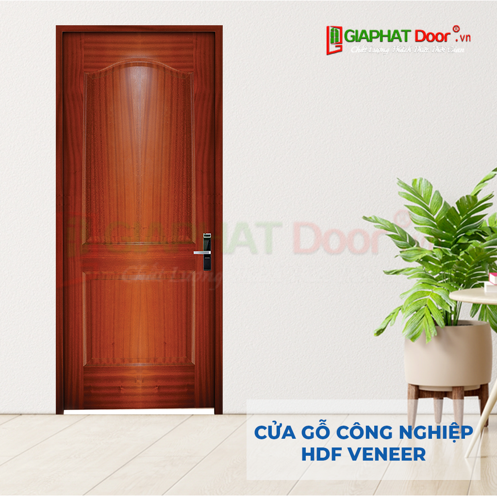 Mẫu cửa gỗ công nghiệp chung cư HDF Veneer