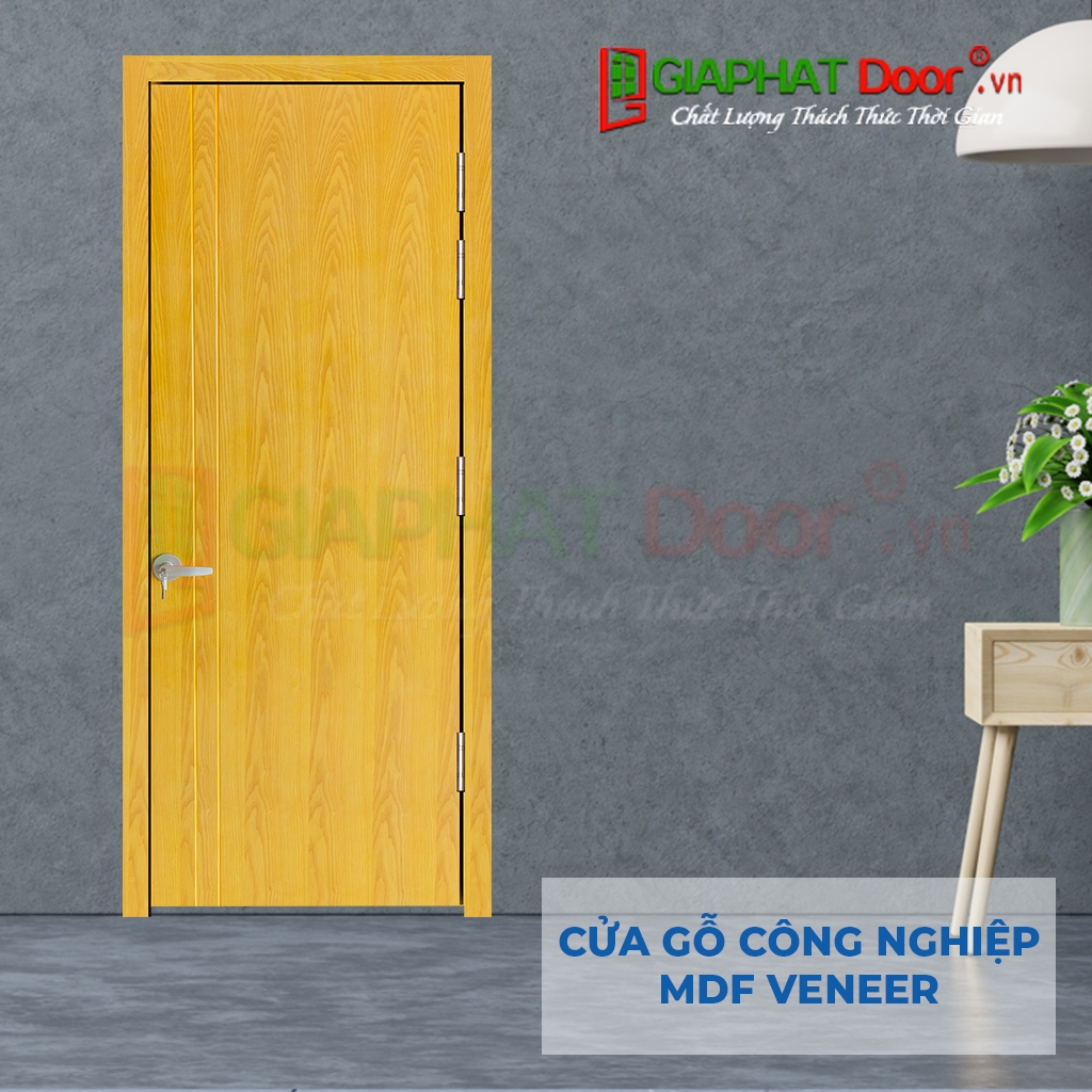 Mẫu cửa gỗ công nghiệp chung cư MDF Veneer