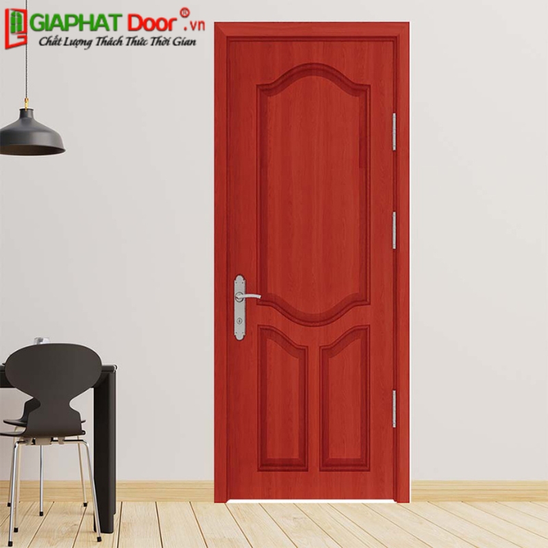 Sản phẩm cửa nhựa composite màu hồng, đỏ bắt mắt 